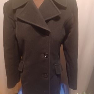 Black pea coat  sz 8-10